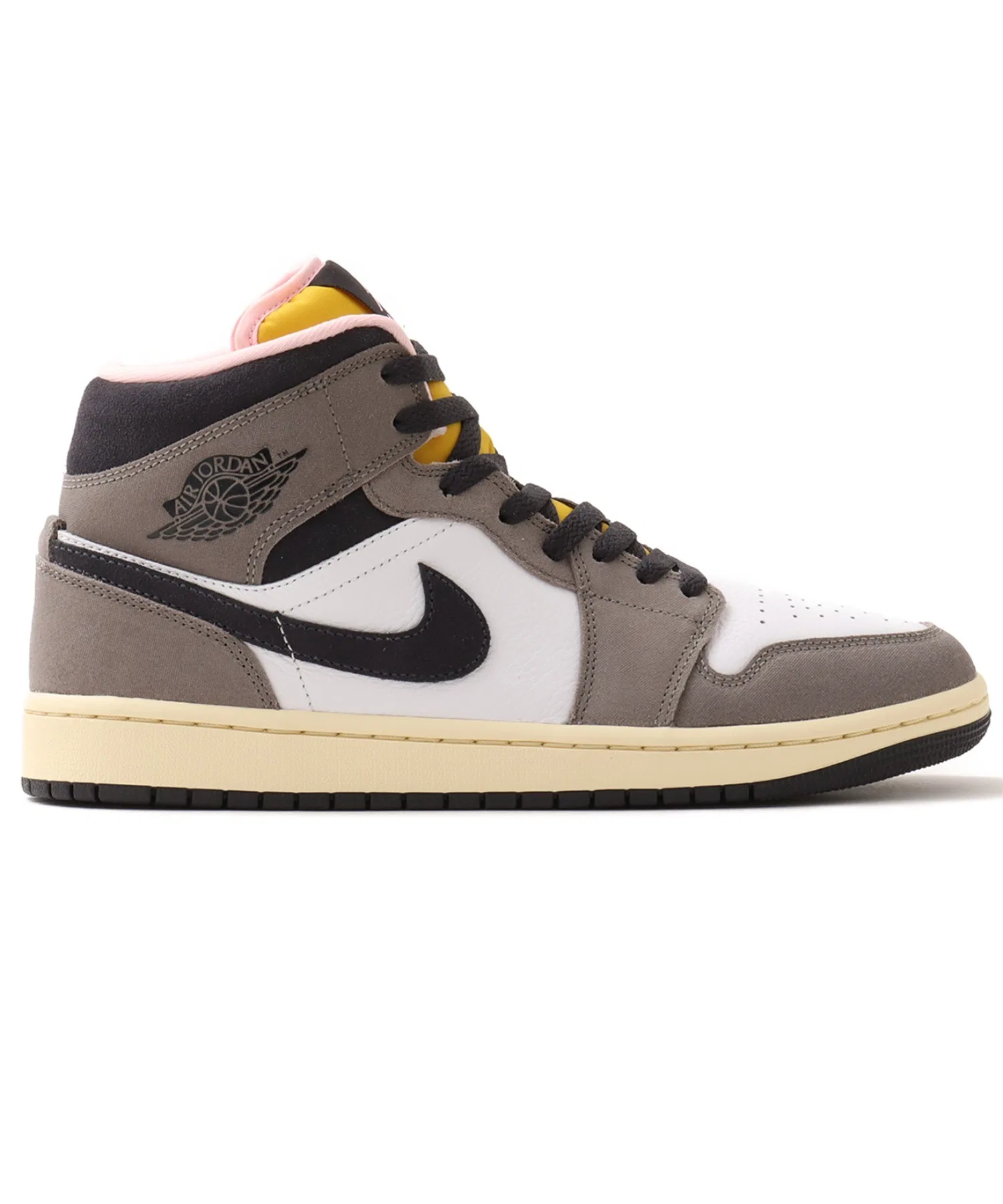 Мужские кроссовки из натуральной кожи Jordan Air Jordan 1 Mid SE чёрные — фото 4