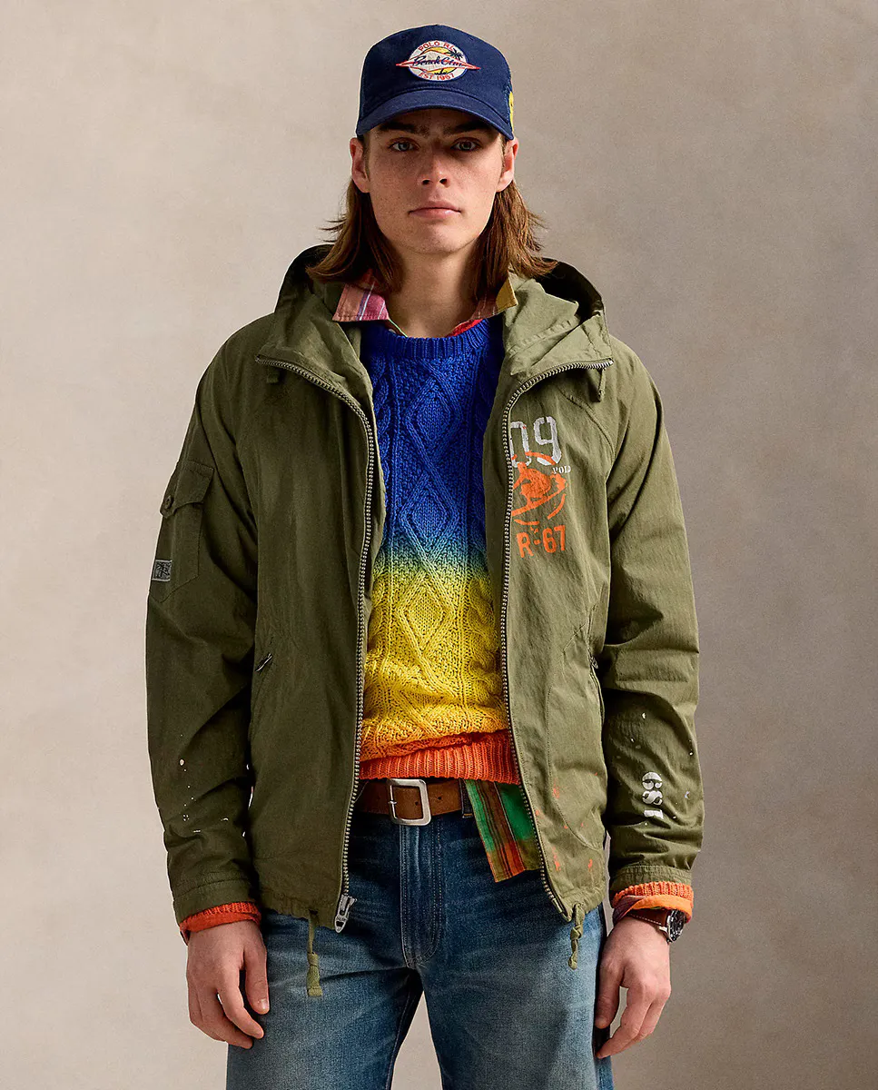 

Куртка с капюшоном и регулируемой талией Polo Ralph Lauren, оливковый/зеленый