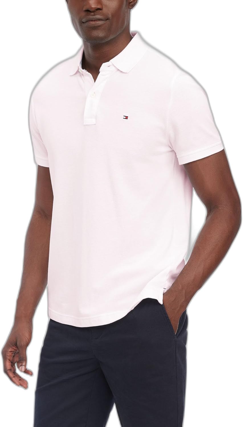 

Мужская рубашка-поло Tommy Hilfiger с короткими рукавами, влагоотводящая, эластичная, быстросохнущая, с защитой от ультрафиолета, Light Pink, Розовый, Мужская рубашка-поло Tommy Hilfiger с короткими рукавами, влагоотводящая, эластичная, быстросохнущая, с 