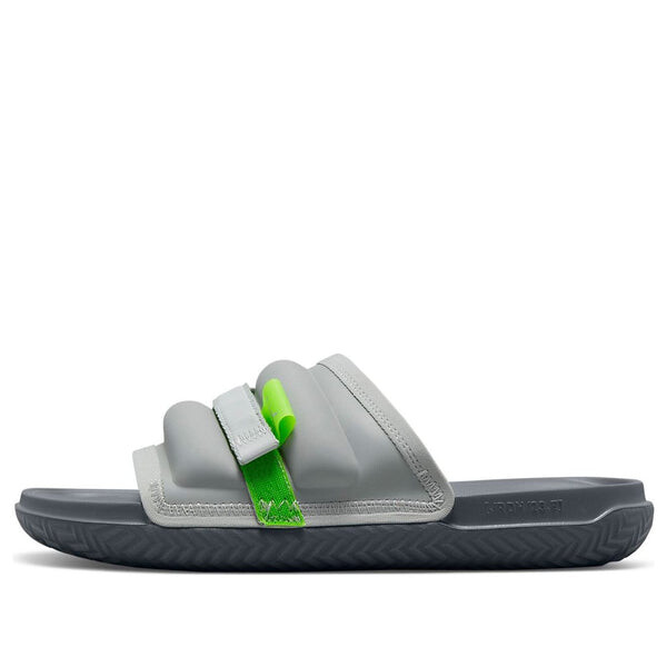

Тапочки super play slide 'silver green bean' Air Jordan, серый