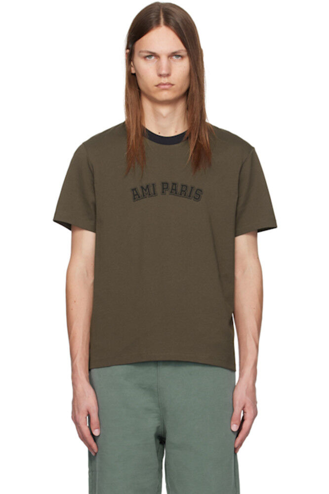 

Коричневая футболка «Ami Paris»