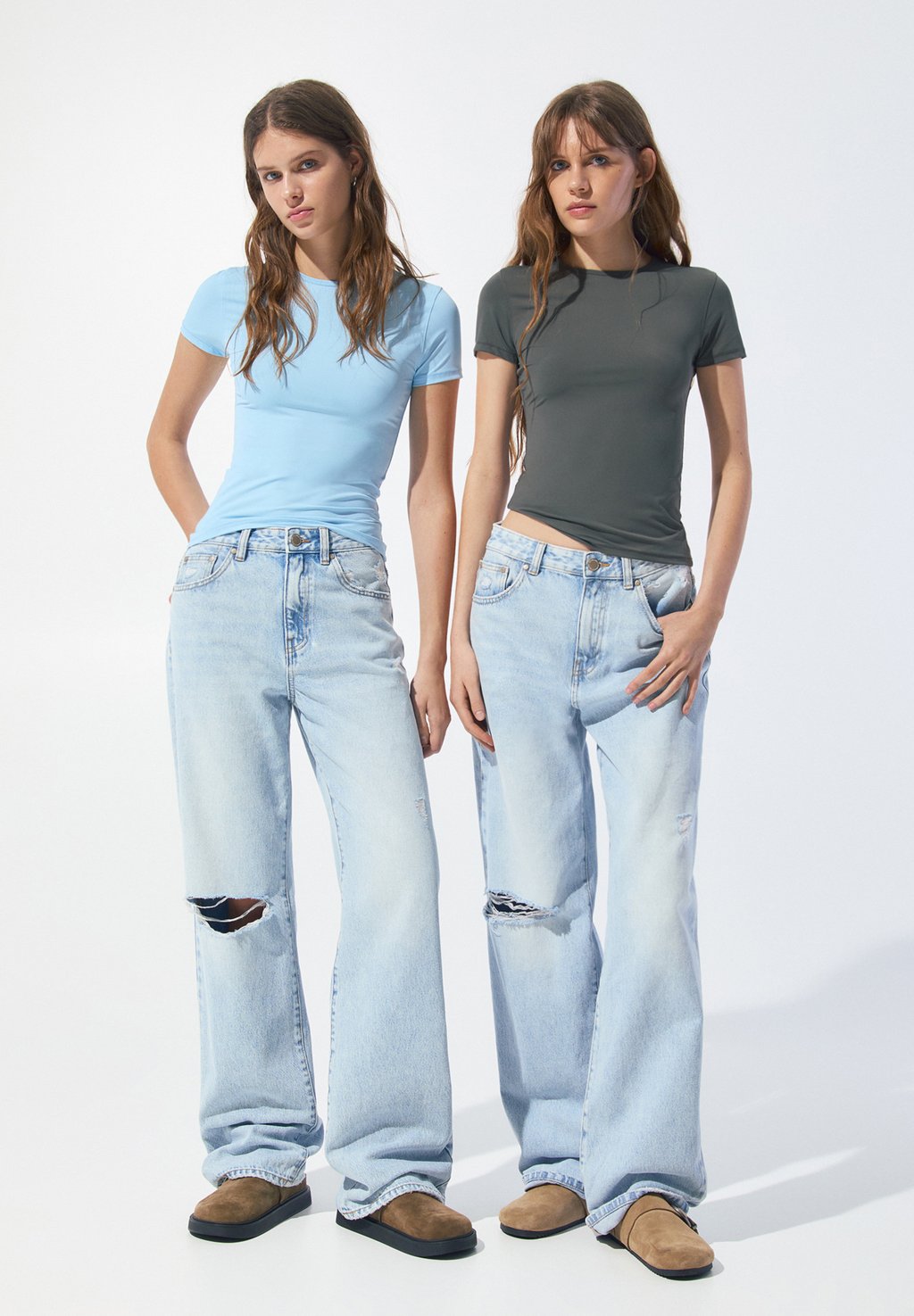 

Базовая футболка SHORT SLEEVE 2PACK PULL&BEAR, синий