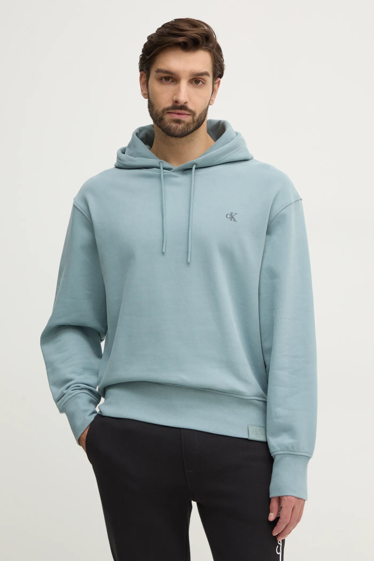 

Хлопковая толстовка Calvin Klein Jeans, бирюзовый