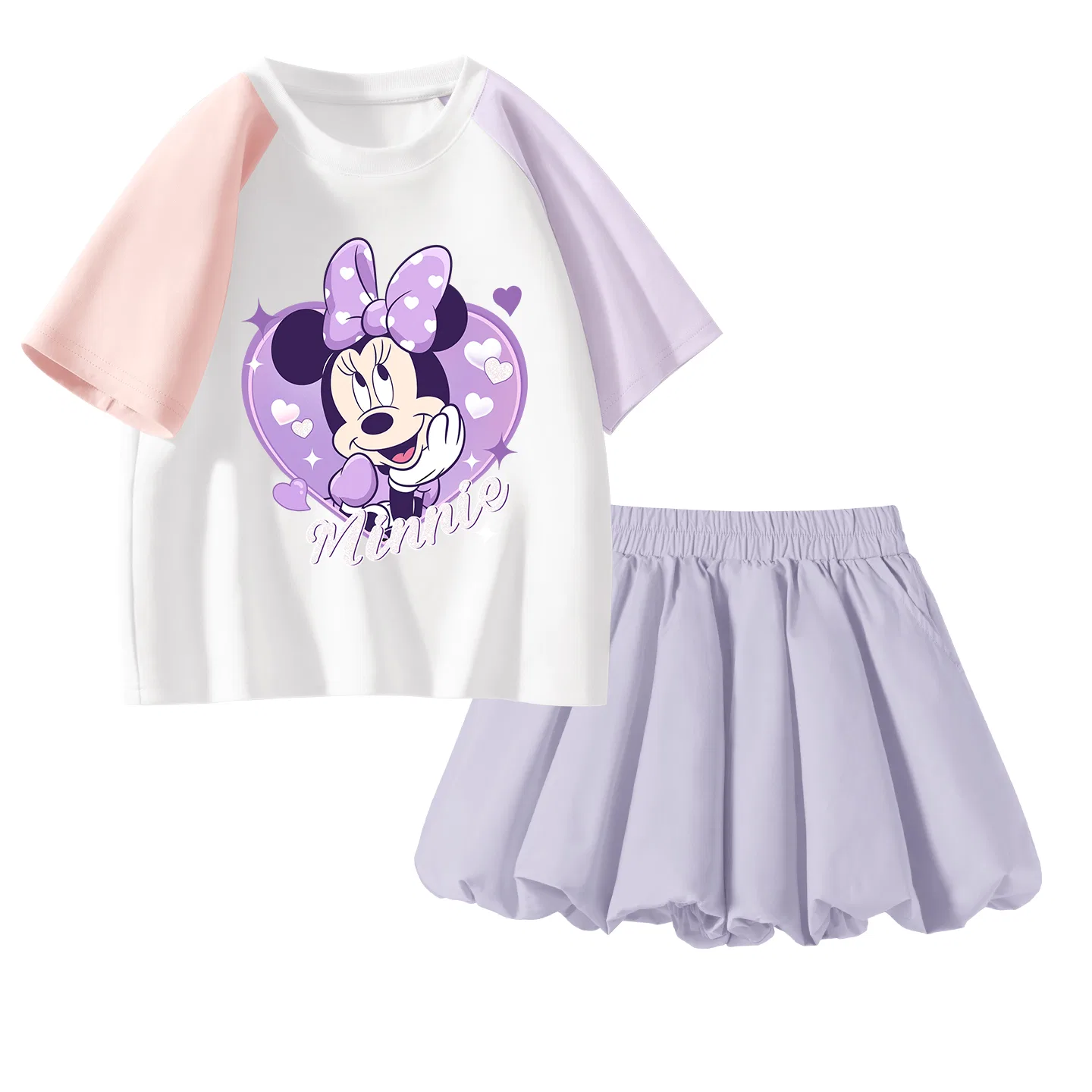 Повседневный спортивный костюм для детей Disney Daisy Heart Pink+Solid Moon Purple