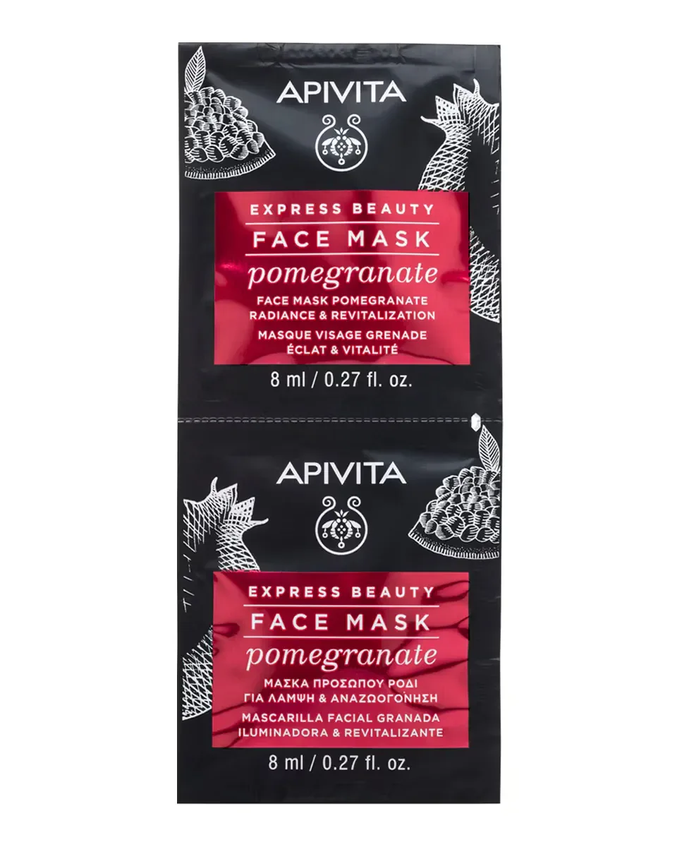 Маска для лица Apivita — Восстанавливающая и сияющая с гранатом Express Beauty