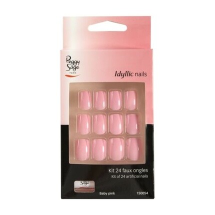 

Набор искусственных ногтей с клеем Idyllic Nails 24 Nails Baby Pink, Peggy Sage