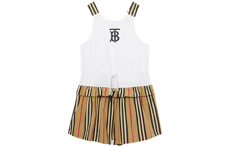 

Боди детский Burberry, белый / коричневый