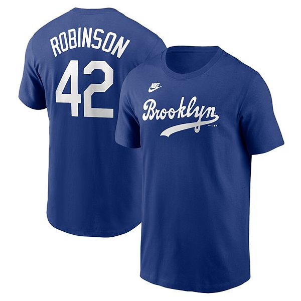 

Футболка мужская jackie robinson royal brooklyn dodgers cooperstown collection fuse name & number Nike