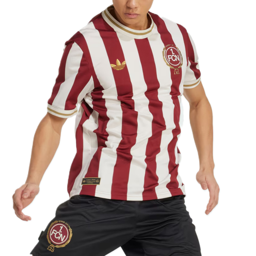 Футболка юбилейная Fc Nürnberg Adidas Originals, темно-красный — фото 3