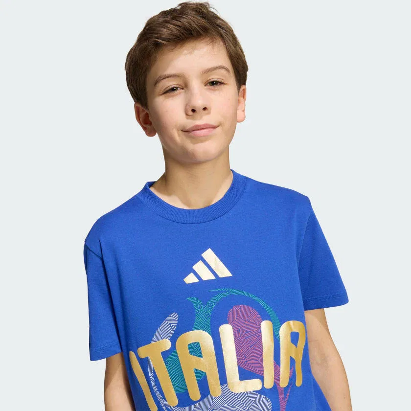 Детская футболка adidas FIFA World Cup 26 Italy, насыщенный синий — фото 4