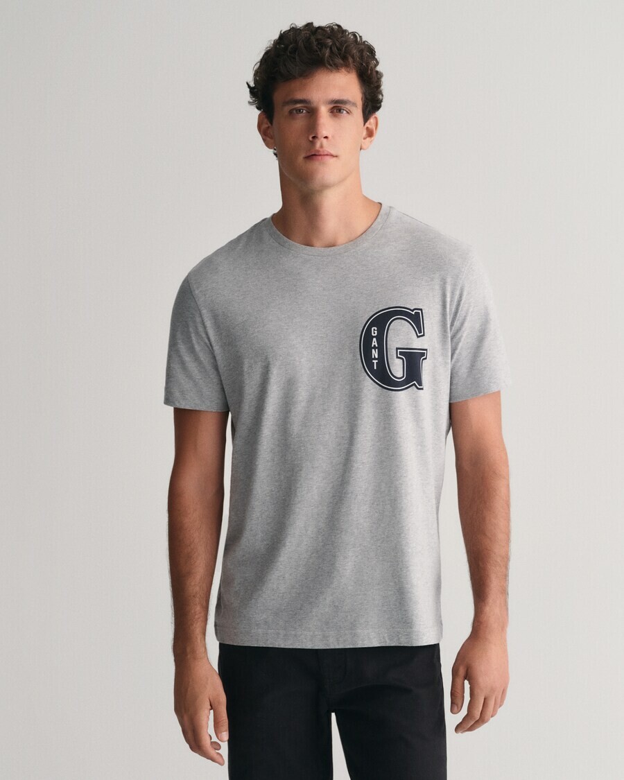 

Футболка GANT, цвет mottled grey