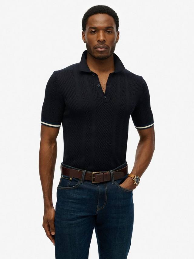 

Футболка-поло с вязаной текстурой Superdry