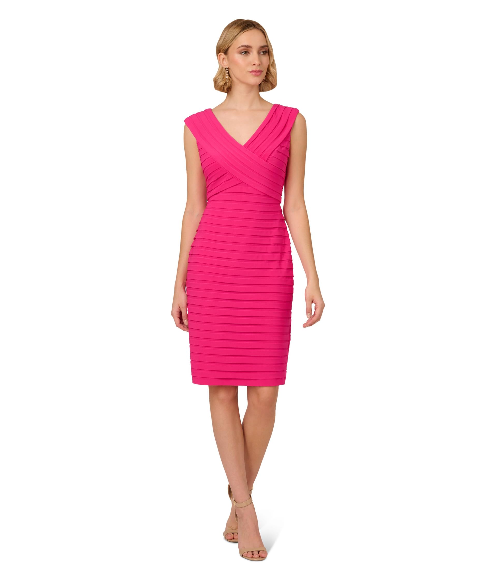 

Платье Adrianna Papell Banded Jersey Dress, Electric Pink