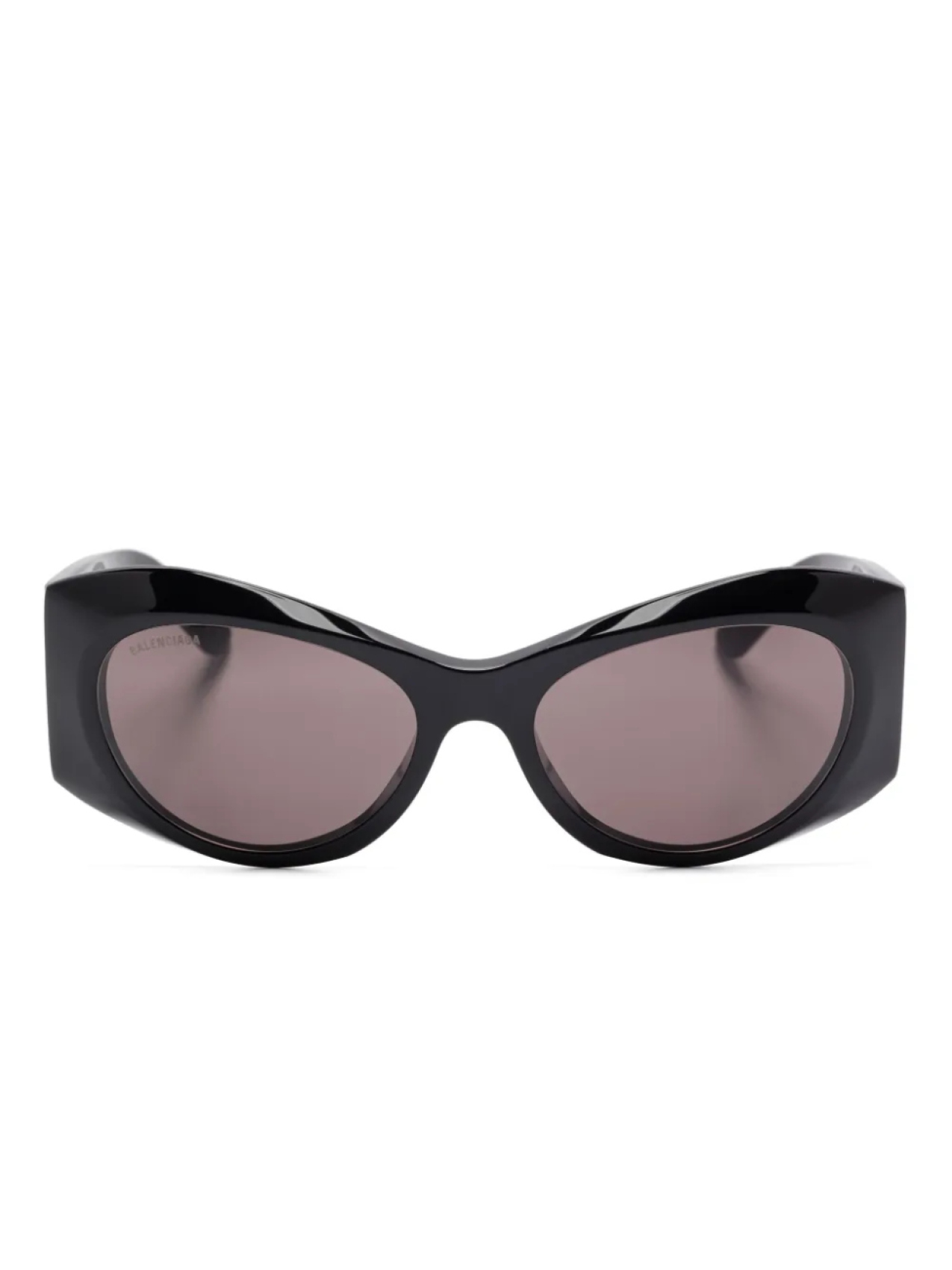 

Солнцезащитные очки в овальной оправе Balenciaga Eyewear, черный