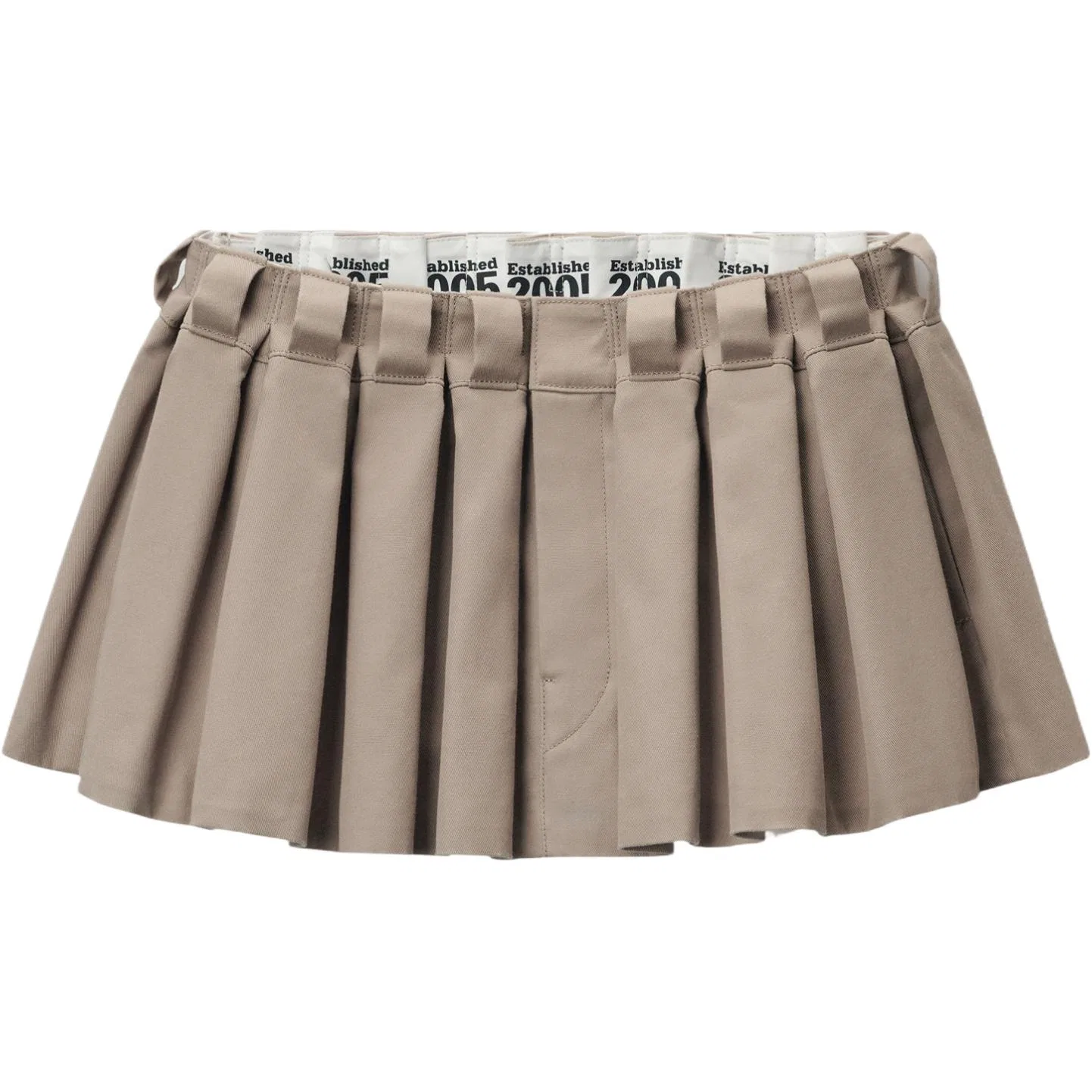 Плиссированная мини-юбка Alexander Wang, Khaki