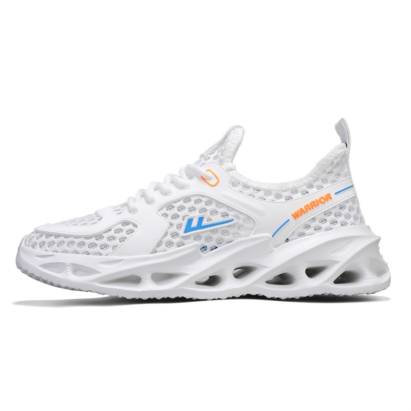 

Мужские белые повседневные кроссовки Low top с противоскользящей, износостойкой, дышащей подошвой для поддержки и баланса WARRIOR, белый