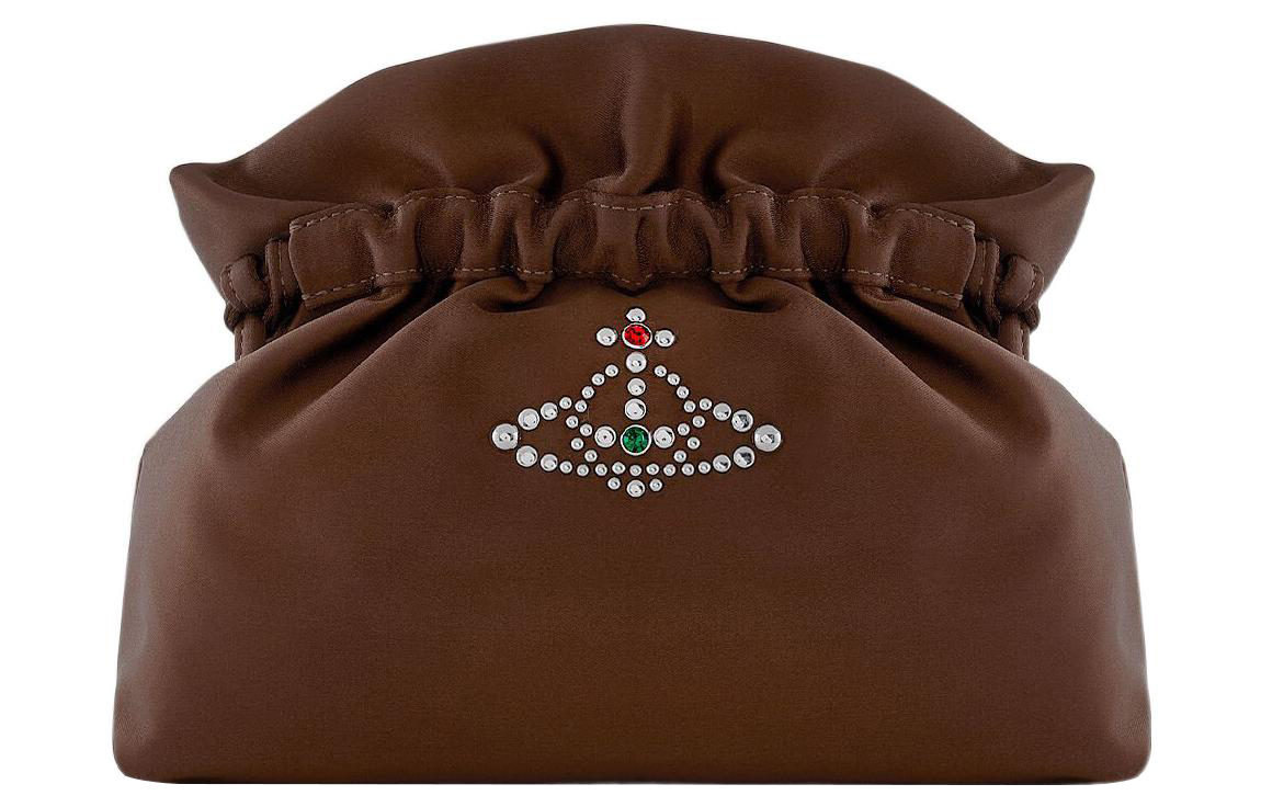 

Vivienne Westwood Полиэстеровый клатч на одно плечо, маленький, женский, коричневый