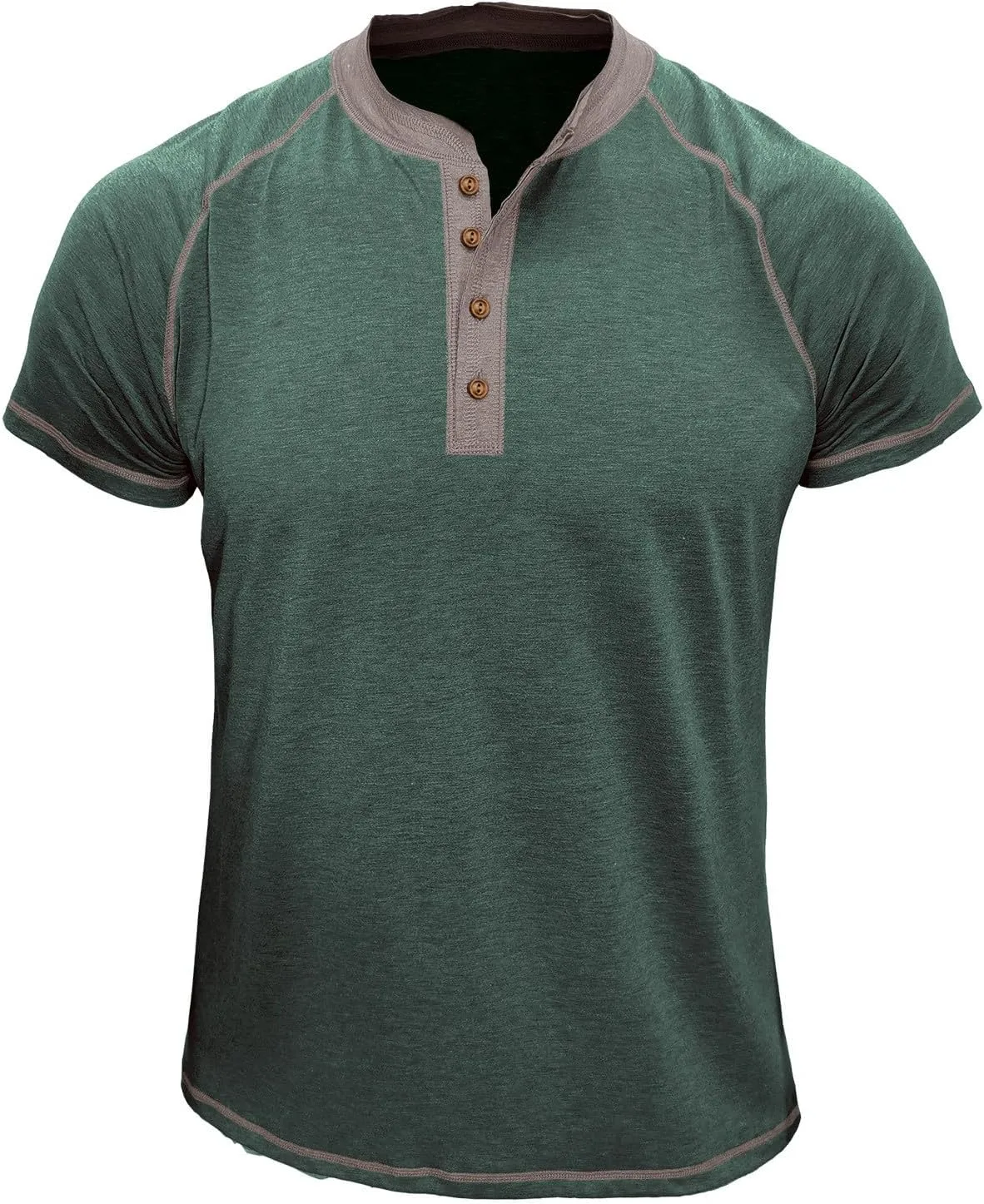 

Мужская футболка хенли с коротким рукавом