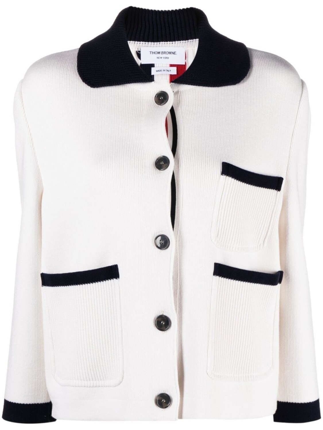 

Thom Browne кардиган в стиле колор-блок, белый