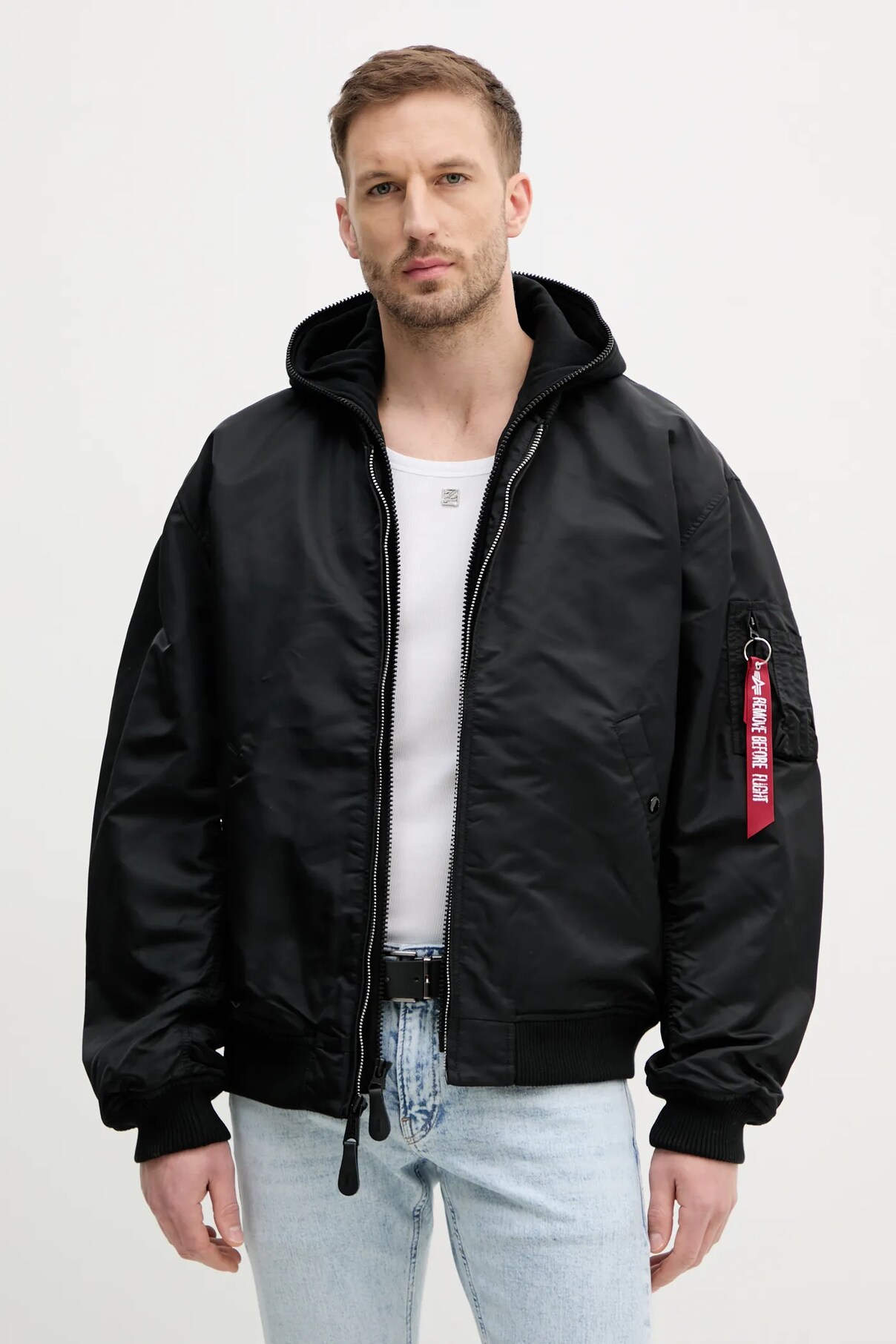 

Куртка-бомбер MA-1 D-Tec Studio LW Alpha Industries, черный