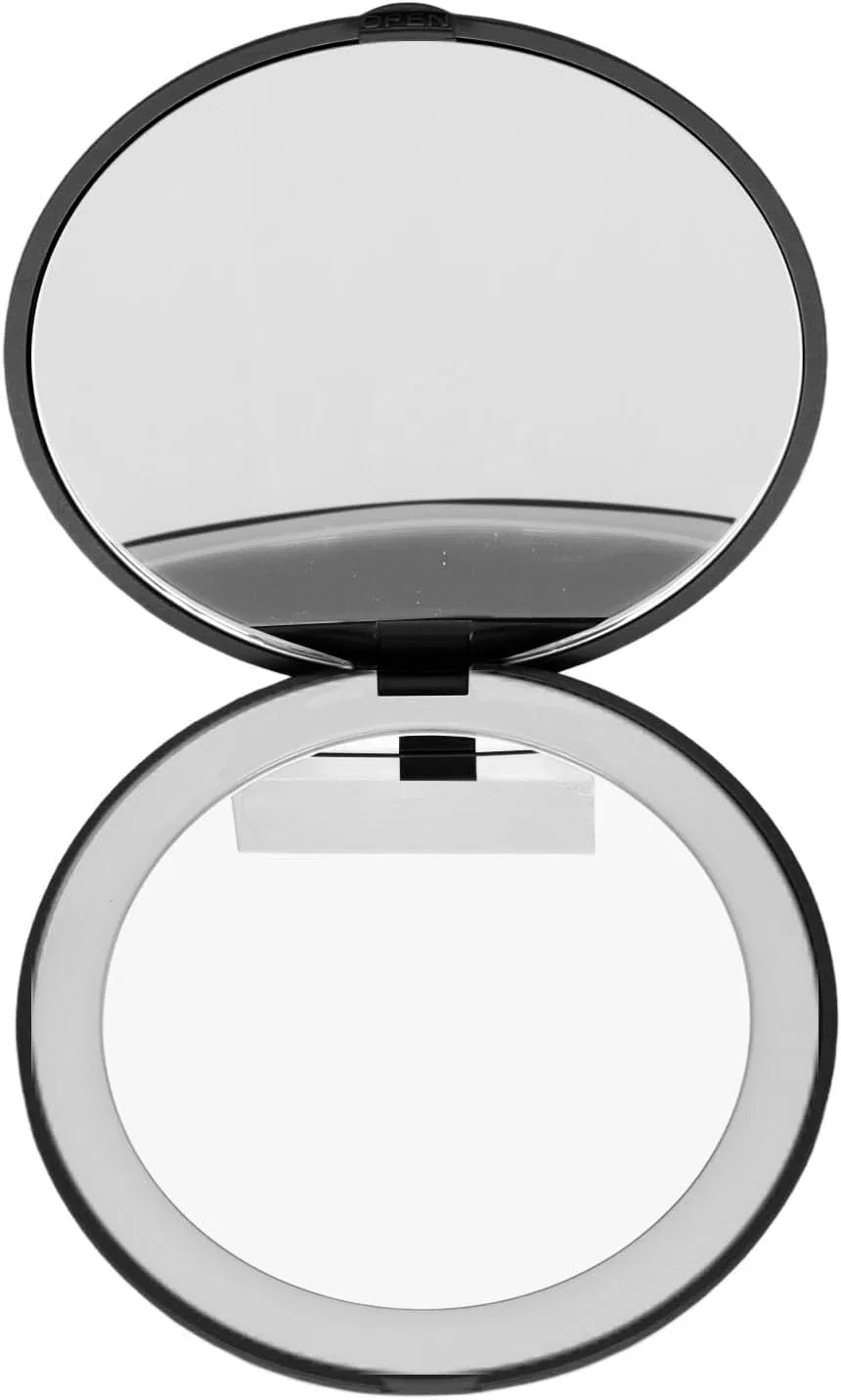 Компактное дорожное зеркало с подсветкой, 3.5 дюйма Beufee, Black