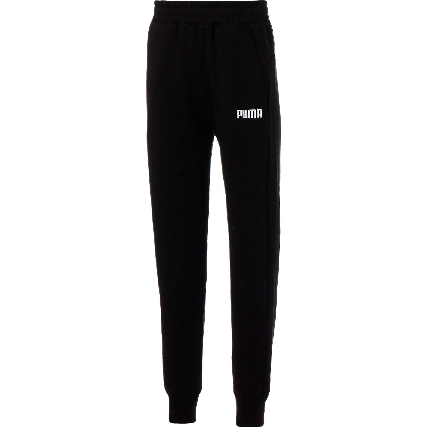 

Puma Вязаные спортивные штаны мужские черные, средней высоты с манжетами