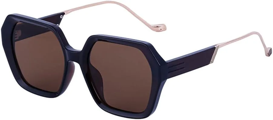 

LVTFCO Модные женские солнцезащитные очки в стиле ретро с градиентной расцветкой, ярко-черно-золотая оправа, серая оправа, мужские очки для путешествий, 5