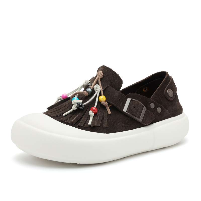 Devo Life Женские повседневные туфли-лодочки из темно-коричневой замши, цвет Dark Brown Suede — фото 2