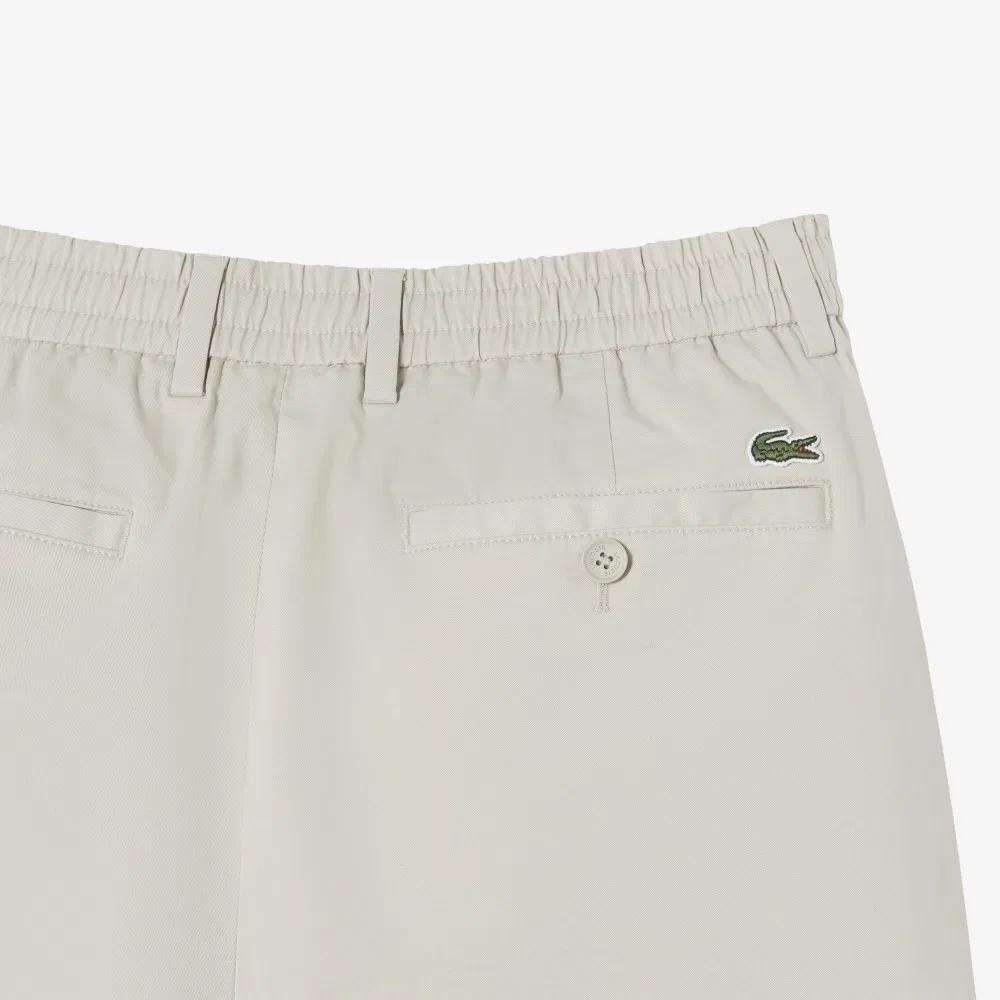 Мужские шорты-чиносы-бермуды, бежевые, от Lacoste — фото 3