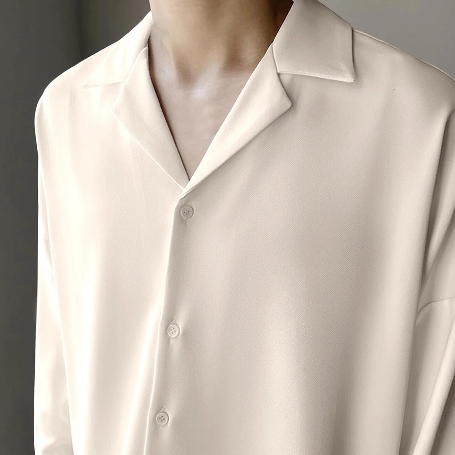 Мужская рубашка на пуговицах с длинным рукавом Casual Four-Season Pique Dropped Shoulder — фото 4