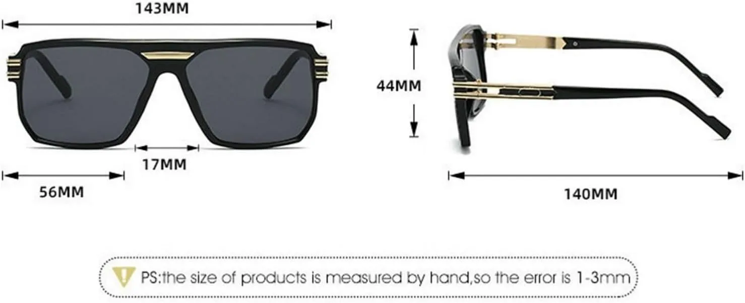 

Солнцезащитные очки Willochra Retro Oversized Square Shield для женщин и мужчин, модные винтажные очки-пилот с защитой от УФ-излучения UV400 (2025 год), C7