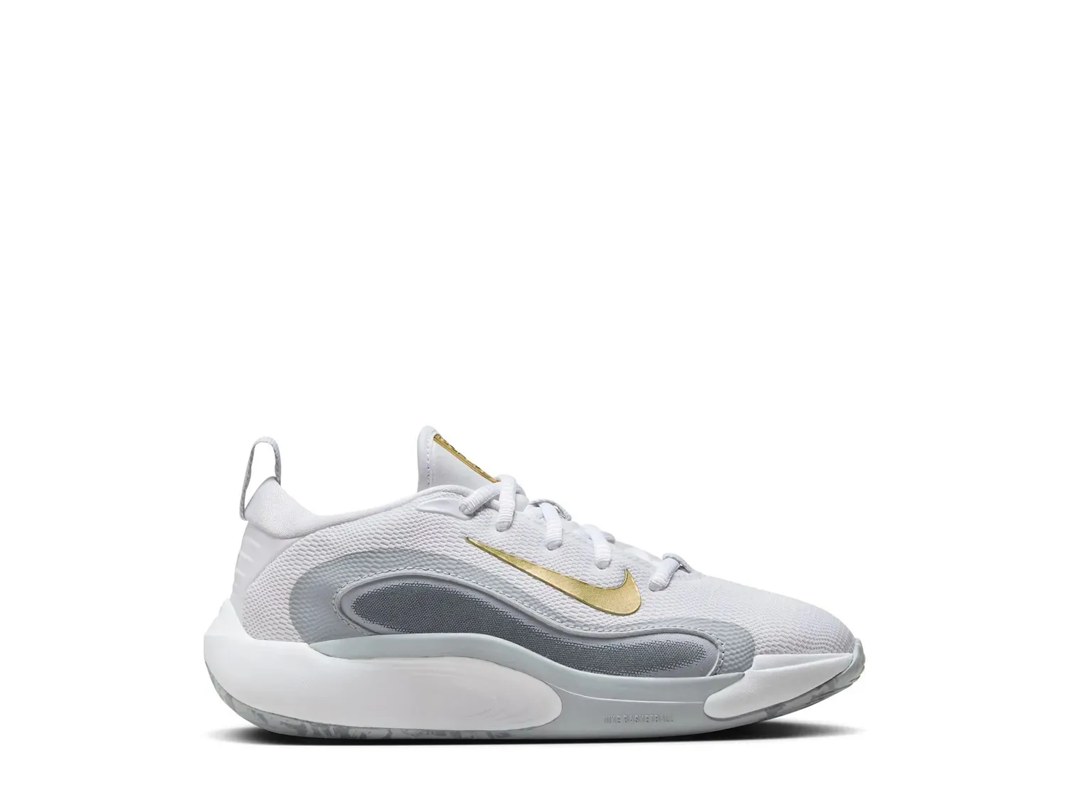 

Баскетбольные кроссовки Nike IsoFly — детские, белые/серые