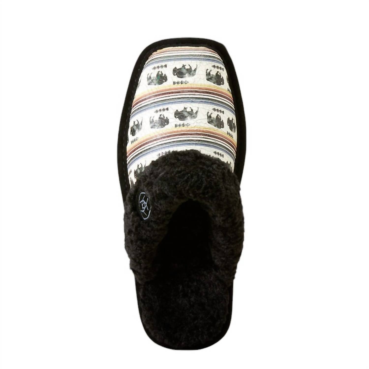 Женские тапочки Jackie с квадратным носком в принте буйвола ARIAT, Buffalo Print — фото 4