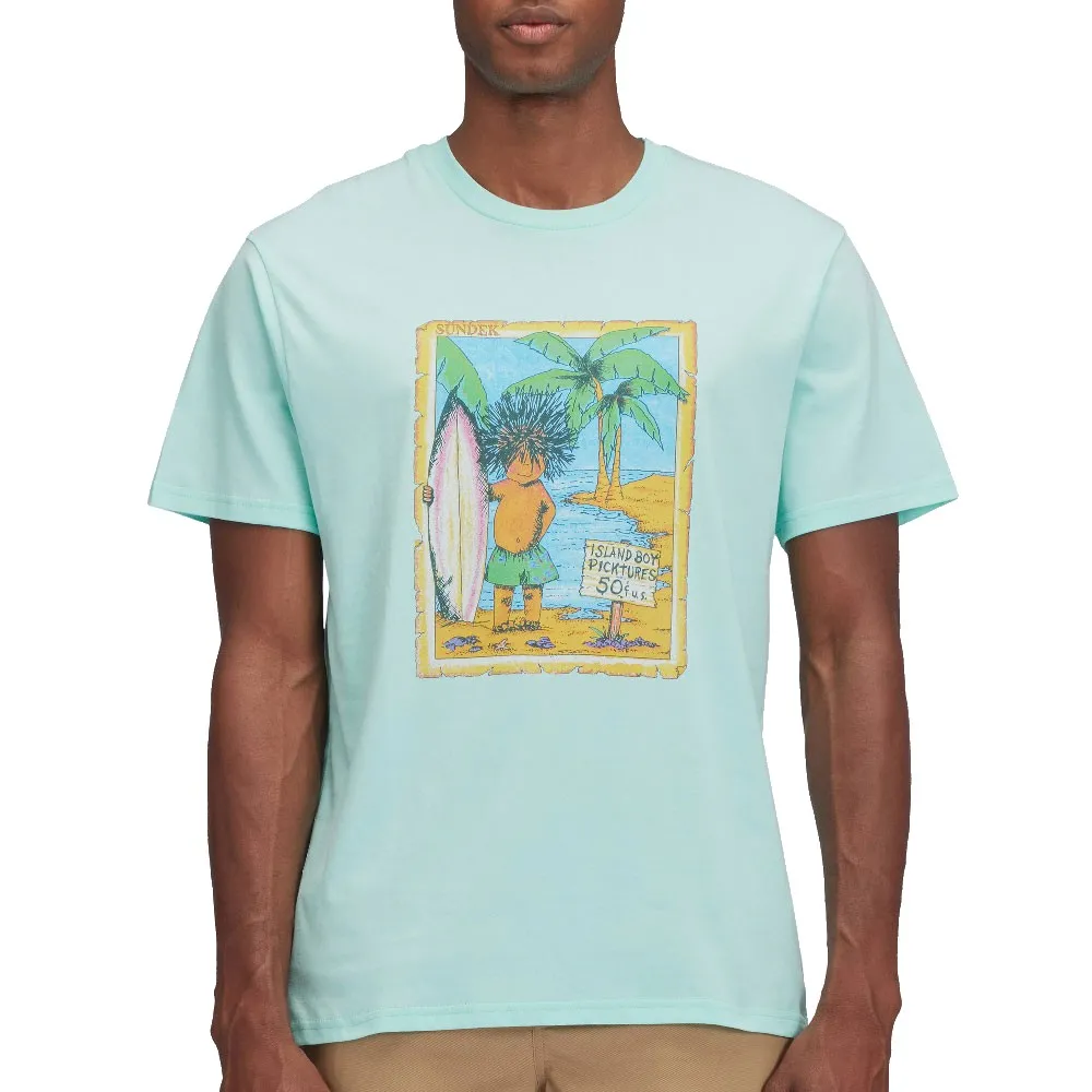 

Футболка Sundek Archive print island boy, зеленый