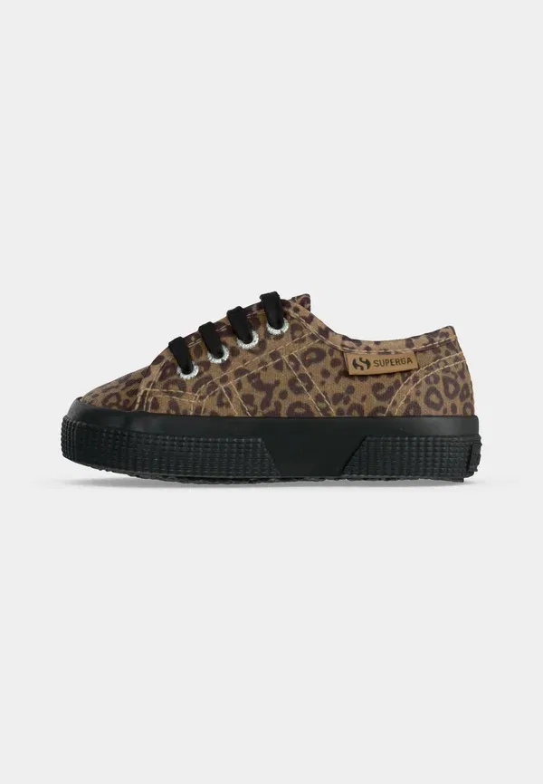 Детские кроссовки Superga 3750 kids leopard print leggera baby shoes, черно-бежевый — фото 2