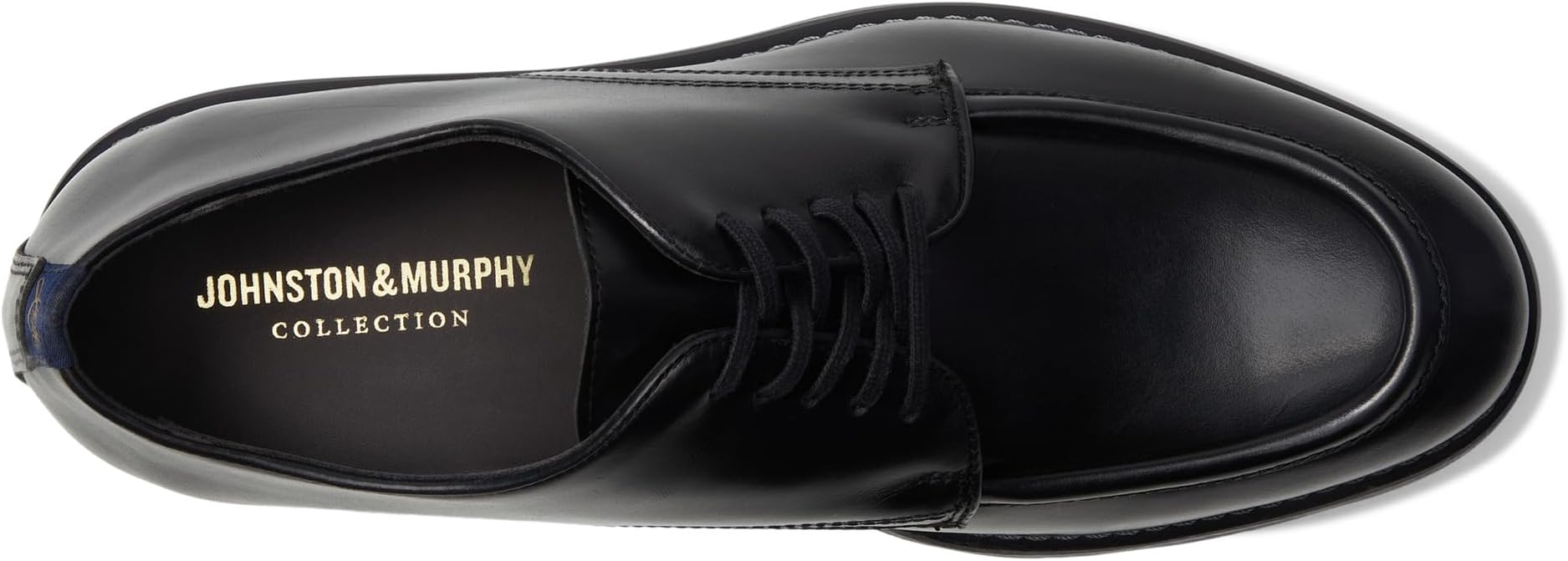 Оксфорды Johnston & Murphy Collection Men's Huxley Moc Toe Derby, Black European Calfskin — фото 2