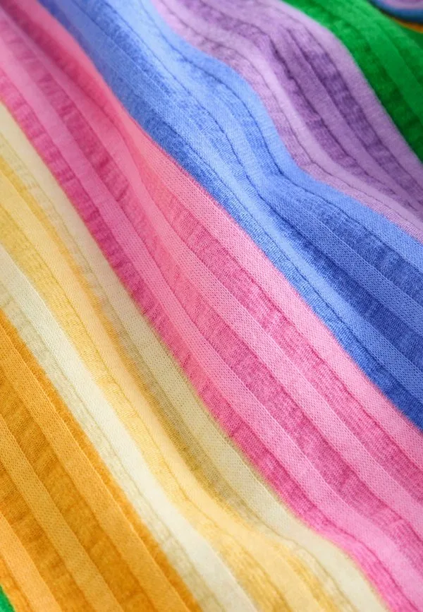 Брюки прямого кроя с широкими штанинами Next, Pink Rainbow Stripe — фото 2
