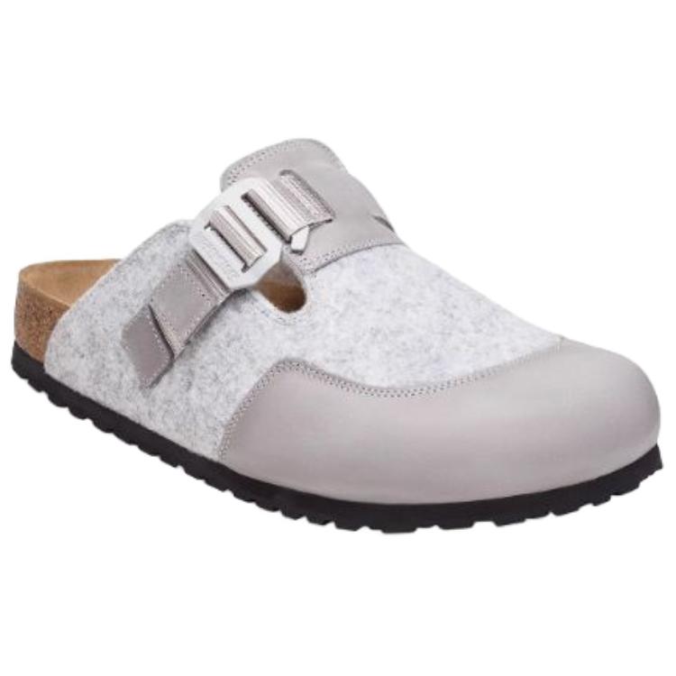 Birkenstock Бостонские туфли мужские лайм-серые Regular Loose Fit — фото 3