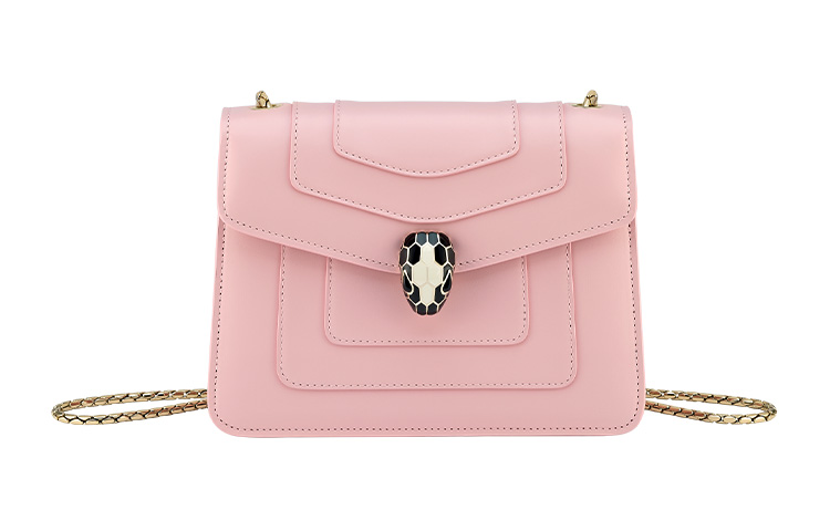 

Bvlgari Сумка-мессенджер Serpenti Forever Series из телячьей кожи, маленькая, женская, розовая