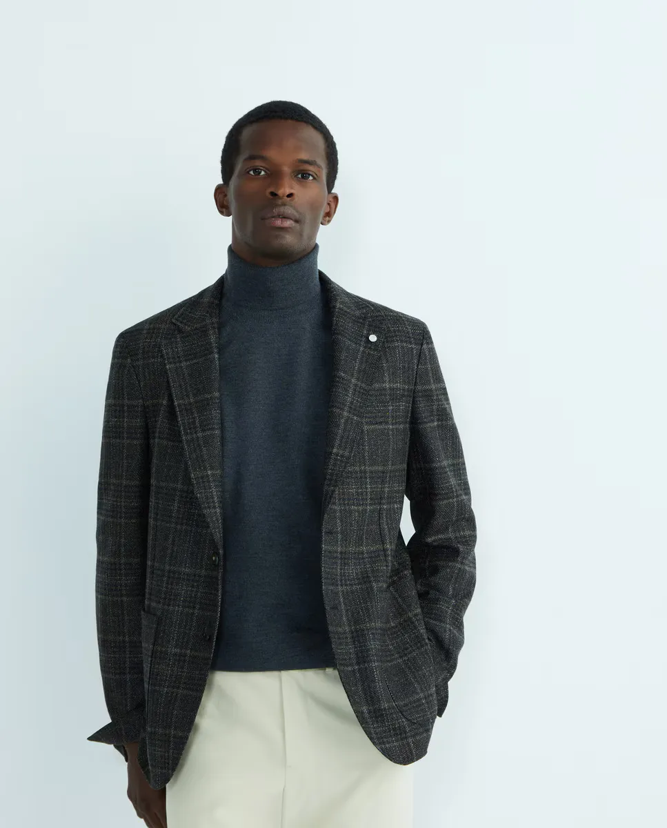 

Мужская куртка в классическую клетку валлийскую клетку Mirto, зеленый