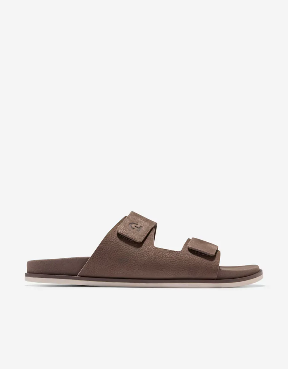 

Мужские сандалии с двойным ремешком из кожи Cole Haan, темно-коричневый