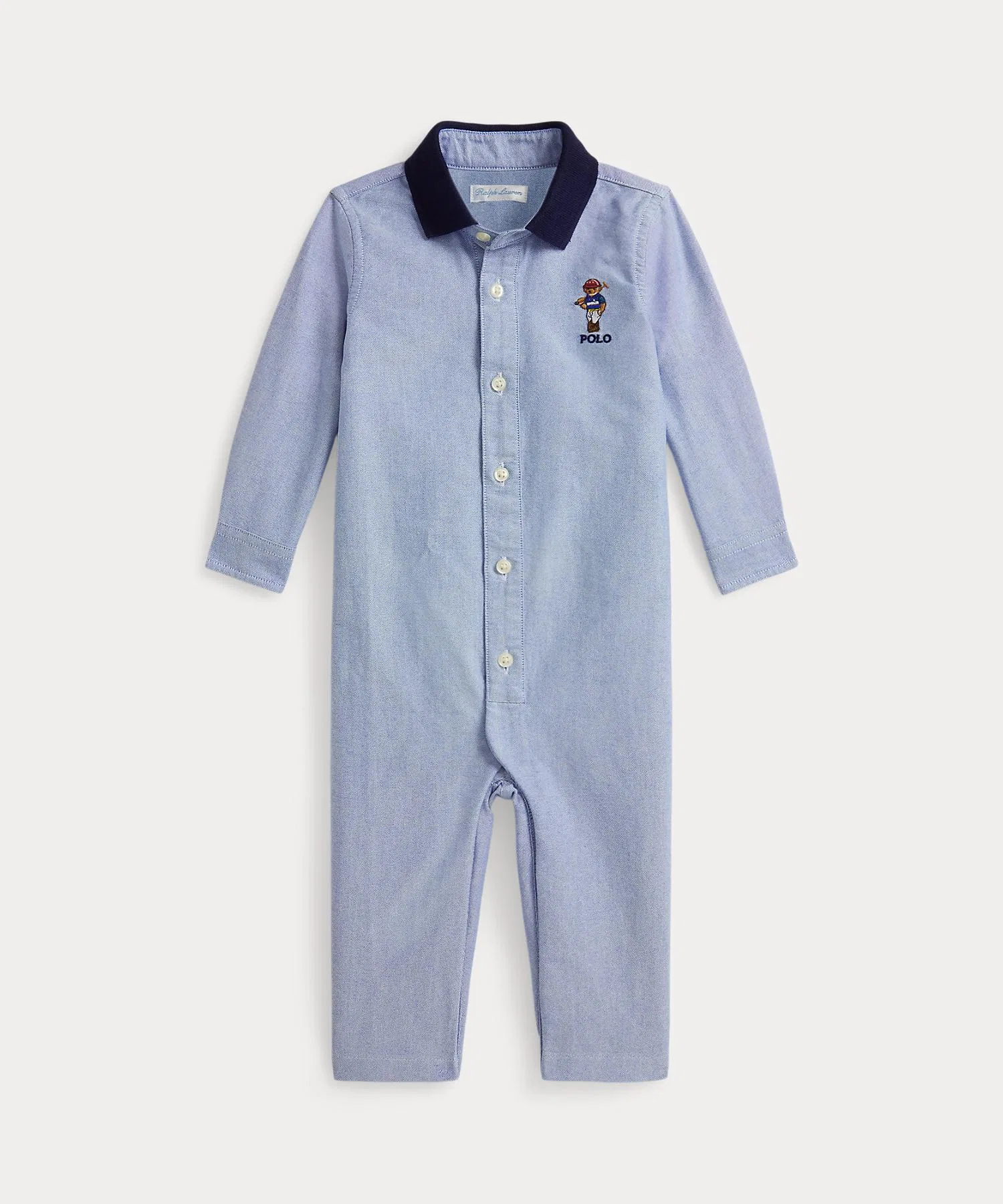 Хлопковый комбинезон Polo Bear из оксфордской ткани