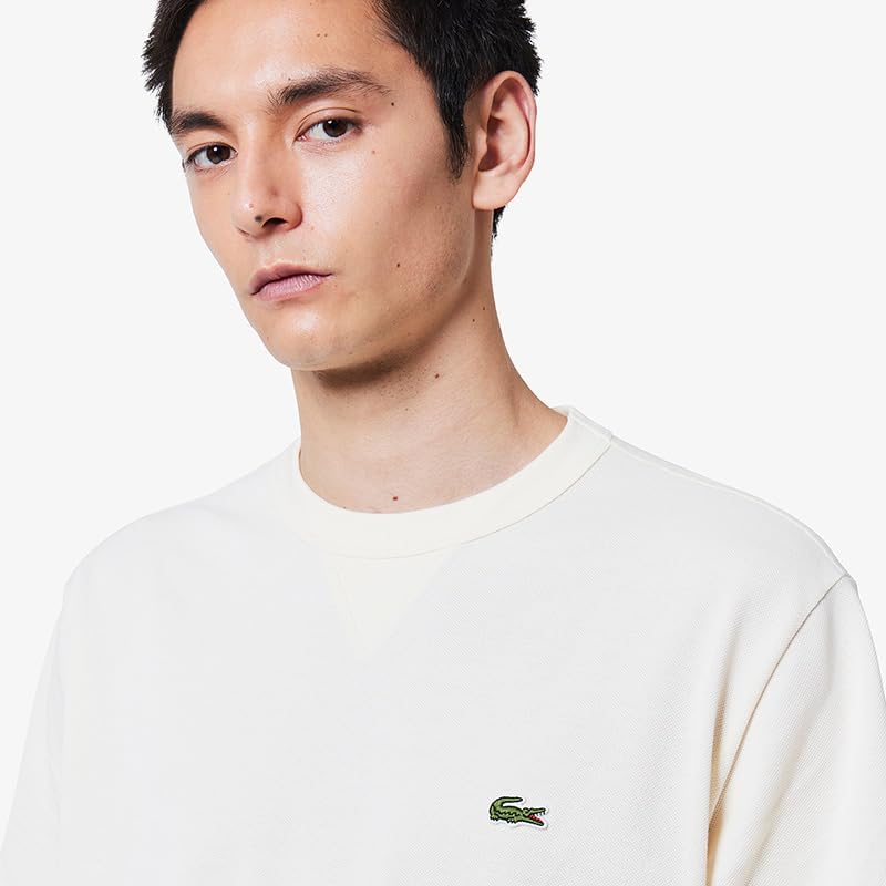 Футболка Lacoste L.12.12 Arrangement, свободная посадка, светло-бежевый — фото 3
