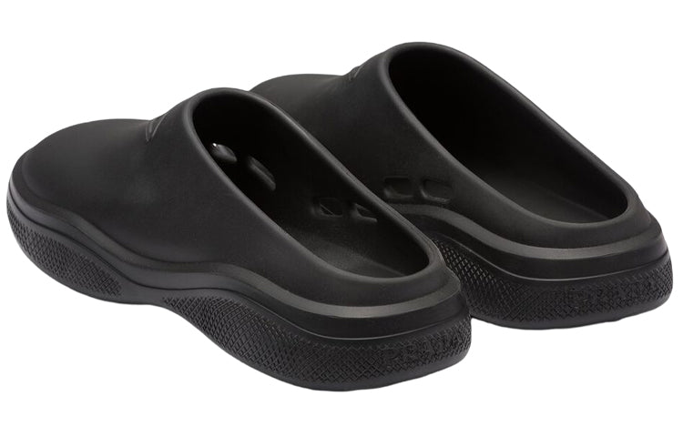 Тапочки (WMNS) PRADA Foam Rubber Mules 'Black' 1S811M_3LKD_F0002_F_025, черный — фото 3