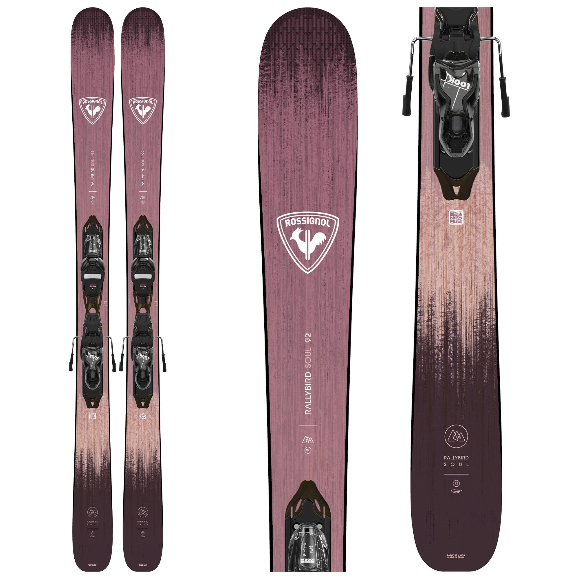 

Женские лыжи Rallybird Soul 92 с контейнером для хранения Xpress W 11 GripWalk. Rossignol, Purple