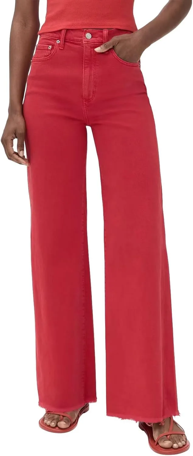 

Allimy женские джинсы с прямыми штанинами и высокой посадкой