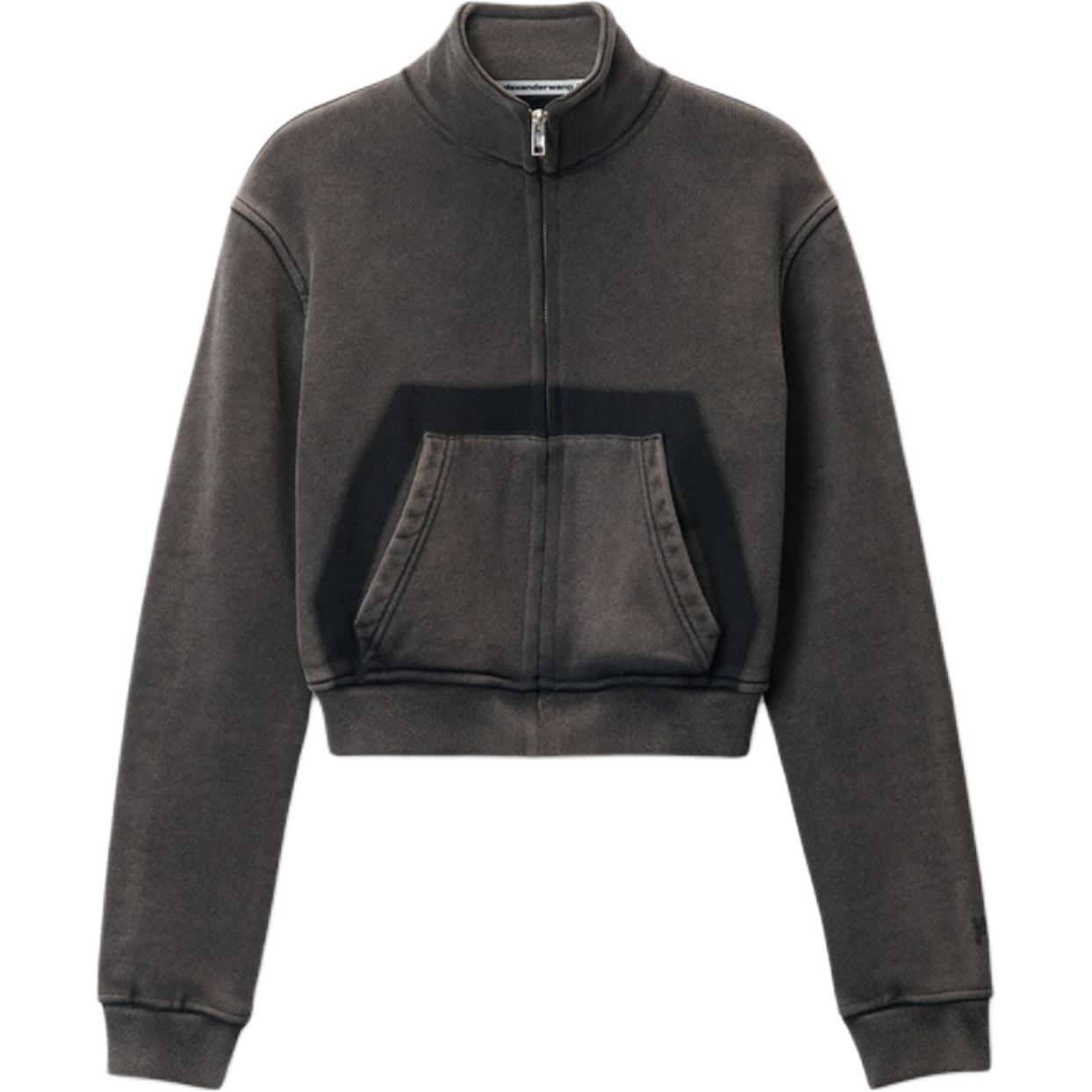 

Укороченная куртка на молнии Alexander Wang, Washed Contour Effect