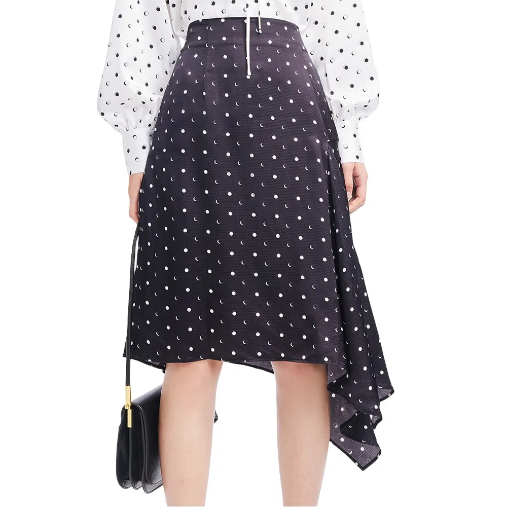 

Юбка Lily Temperament Irregular midi skirt, черный