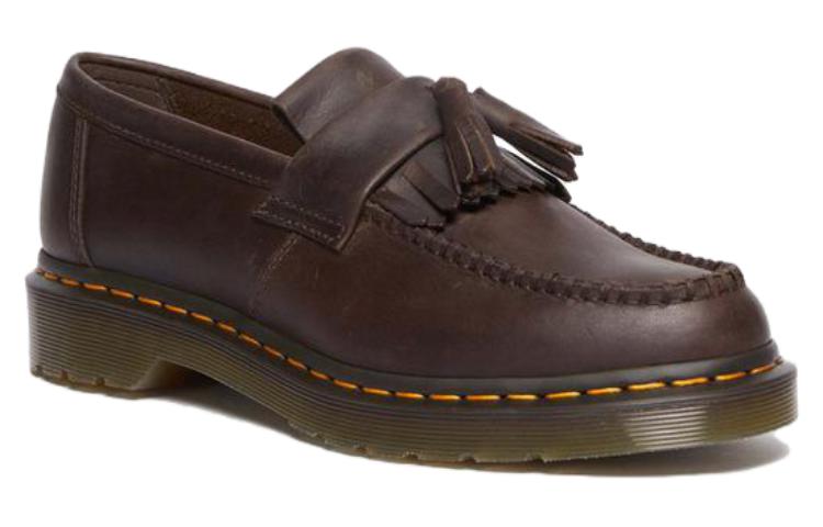 Лоферы Dr. Martens Adrian Crazy Horse Leather Tassel Loafers 'Dark Brown' — фото 2