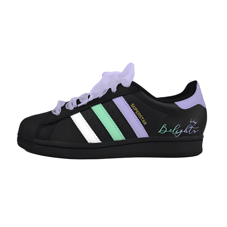 

Adidas Originals Superstar 2 нескользящие износостойкие низкие детские скейтбординг кроссовки purple green оттенки для подростков